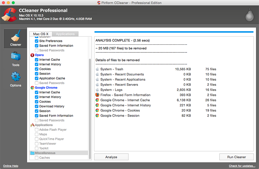 ccleaner for mac 10.9